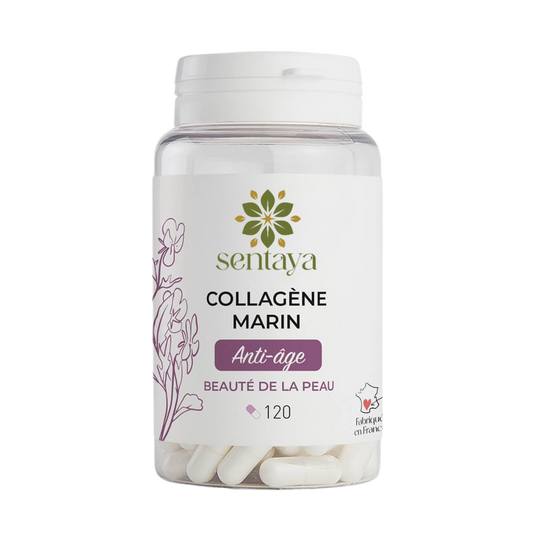 Collagène marin Sentaya – anti-âge, peau ferme et lumineuse, complément naturel, 120 gélules