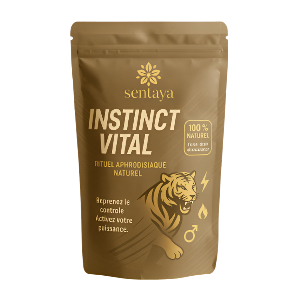 Visuel du pack Instinct Vital – aphrodisiaque naturel pour homme (sticks de miel, shots de ginseng et gingembre, bonbons), par Sentaya
